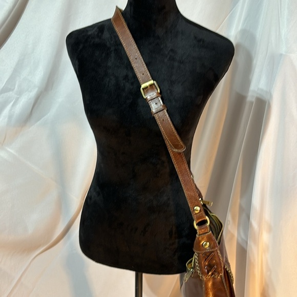 Vintage Patricia Nash Camila Distressed Leather Hobo Bag Vintage - Picture 8 of 15
